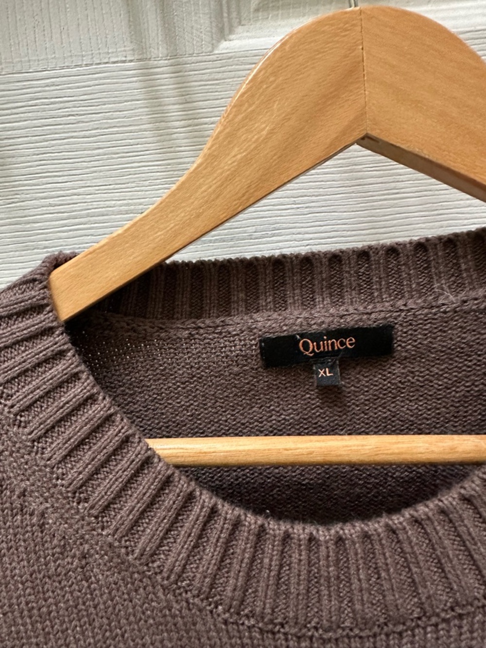 Quince organic cotton boyfriend  Crewneck Sweater chocolate Brown xl - Picture 3 of 7